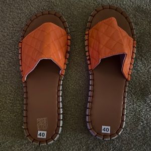 Orange sandals